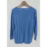 J.Crew  Women's Pullover Blue VNeck Sweater Linen‎ Viscose Blend Medium Photo 2