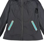 Lucy Activewear Gray Lightweight Running Jacket Full Zip Hooded Women's Medium Photo 3