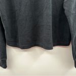 Aerie  Terry Cloth Muted Black‎ Long Sleeve Cinch Pullover Sweater Sz XS NEW Photo 4