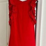 Lulus Red  Ruffle Mini Dress Size Medium Photo 0