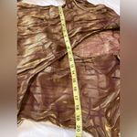 Fashion Bug Vintage  Metallic Brown and Gold Wrap-Style Top size: XL Photo 3