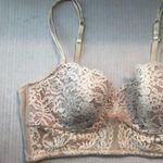 Wacoal B.Tempt'd Bra Women’s Ciao Bella Lace Balconette Longline Bra in Cream Sz L EUC Photo 2