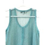 Simply Noelle Swim Coverup S/M Aqua Blue Sheer Lace Trim Summer Coquette Photo 7