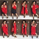 LuLaRoe olive green fringe cozy O/S knit versatile shawl Photo 5