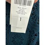 Chico's Dress Women 1 Medium Blue Solid Crochet Camille Enchanted Teal Disco Photo 7