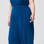 Torrid NWT  Blue Studio Knit Surplice Tie Back Jumpsuit
Size 2 - 18/20 Photo 0