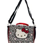 Hello Kitty Purse Crossbody Shoulder Bag Sanrio Pink Black 10.5" Messenger Strap Photo 0