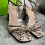 Sam Edelman New  KIA BLOCK HEEL SANDAL Shoes 6 Roccia Mamba Snake Photo 2