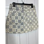 Balboa NEW Ragstock‎ Blue Colorblack Floral Mini Jean Skirt Raw Hem Size Medium Photo 1
