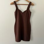 Abercrombie & Fitch Ponte Knit Mini Dress Sweetheart Neckline Tank Brown Sz XS Photo 8