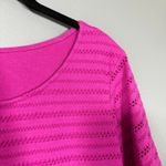 White Stag  Bright Pink Crochet Lace Stripe Boho Top - Size XL (16-18) - Women's Photo 1
