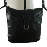 Jack Georges Genuine Black Leather Crossbody Handbag Photo 0