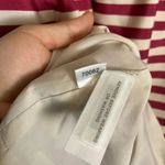 Loft  Tank Dress in a Maroon and Cream Chevron Striped Printed Pattern Photo 6