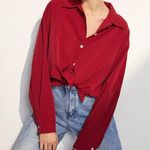 Commense Oversized Button Down Shirt L NWT Size L Photo 0