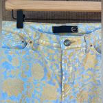 Roberto Cavalli Just Cavalli Floral Vintage Jeans Pants Sz 28 Gold Blue Straight Women’s Photo 3