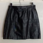 RINZI VINTAGE BLACK LEATHER MINI SKIRT Sz 7/8 EXCELLENT SHAPE Photo 0