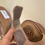 Vince Camuto  Keannie Cutout Leather Open Toe Block Heel Sandal Taupe Boho SZ 8.5 Photo 9