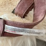 Free People Black Rock Dusty Rose Suede Cowhide Western Belt Photo 4