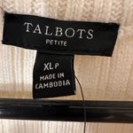 Talbots NEW  Cream Knit Ribbed Zip Mock Neck Sweater Vest Photo 3