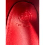 Tory Burch Minnie Leather Red Floral Ballet Flats 9.5 Photo 5