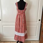 VINTAGE PENNEYS HAWAII FLORAL COTTAGE MAIDEN DRESS Red Photo 4