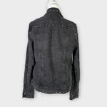 Driftwood  Geena Jacket Women's Medium Faded Black Studded Denim Jean Long Sleeve Photo 2