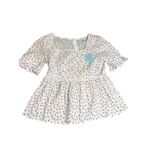 Hayden Los Angeles boutique white & red floral printed baby doll blouse sz L NWT Photo 3