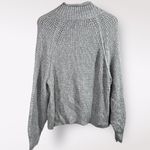American Eagle  Sweater Women's Sz Large Slouchy Turtleneck Grey Knit Bell Sleeve Photo 3