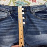 RISEN women’s size 7/28 button fly jeans favorite day mid rise cropped flare Blue Photo 8