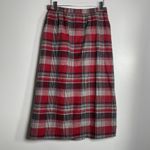 Pendleton 100% Virgin Wool Pleated Tartan Midi Skirt Size 10 Made in USA Holiday Photo 2