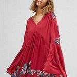 Free People Te Amo Butterfly Sleeve Embroidered V-Neck Mini Dress Size Small NWT Photo 2