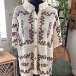 We The Free Free People Costa Brava Ivory Combo Crochet Button Up Shirt Photo 0