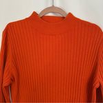 Studio Works  Sweater Pullover Ribbed Mock Neck Womens Size Large Orange‎ Photo 1
