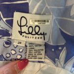 Lilly Pulitzer white Label Tank Dress Blue Frog Print Photo 2