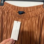 French Connection Tan Trouser Pleated Wide Leg Honey Bronzed Pants NWT Photo 4