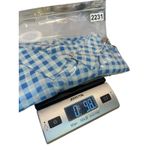 Denim & Co. 3X Blue White Gingham Check Button Front Long Sleeve Top Office Photo 11