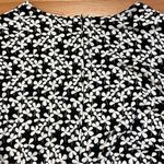 Who What Wear  Black White Clover Long Sleeve Romper Medium Belted Ruffle Hem Photo 10