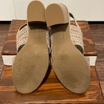 Dept 222 Women’s Laser Cut Design Vamp Block Heel Shoes Taupe Size 9 Photo 9