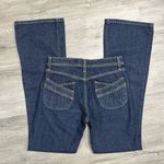 Dark Wash Bootcut Jeans Size 8 Contrast Stitching 100% Cotton Women’s Blue Photo 2