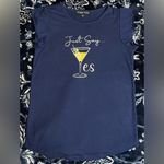 NWT! Vintage Rose “Say Yes” Martini Blouse 18” P2P Blue Photo 2