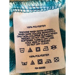 Lands' End Womens Fleece Pullover Size L Blue White Diamond 1/4 Zip Long Sleeve Photo 6