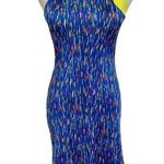 Versus by Gianni Versace Vintage Asymmetrical 90s Pop Art Mini Dress IT38/US2 Blue Size XS Photo 0
