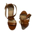 A New Day Cecilia Sandal NEW Tan Cork Wedge Ankle Strappy Buckle Wedding Size 8 Photo 3
