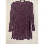 VTG Rabbit Designs Burgundy Sparkle Button Front Cardigan Tunic Petite Size 8 Purple Photo 7