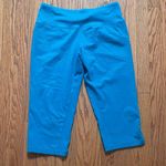  NikeFit Crop Blue Teal Athletic Workout Cropped Leggings Medium Photo 5