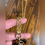 Elegant Gold and Brown Tortoise Pendant Necklace contemporary gold tone boho Photo 8