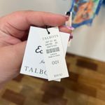 Talbots  Scarf NWT $59 Stripe Floral Green Cotton Accessory Outerwear Lightweight Photo 4