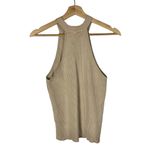 Mango MNG Beige Ribbed High Neck Tank Top L Photo 2