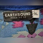 Earthbound  TRADING CO Open Front Kimono Boho Blue Top Butterfly Sleeves Sz XL Photo 2