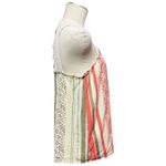 CAbi Whisper Gauze Sleeveless Floral Lace Top Cream Sage Green Pink Small Photo 6